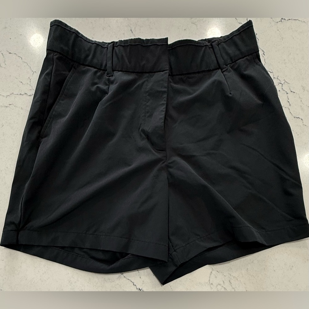 Womens Dri-Fit Black Shorts Zip Closure Reg Size Large Golf